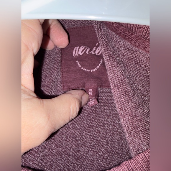 Aerie Women's Plum Crew Neck Sweater - Picture 2 of 2